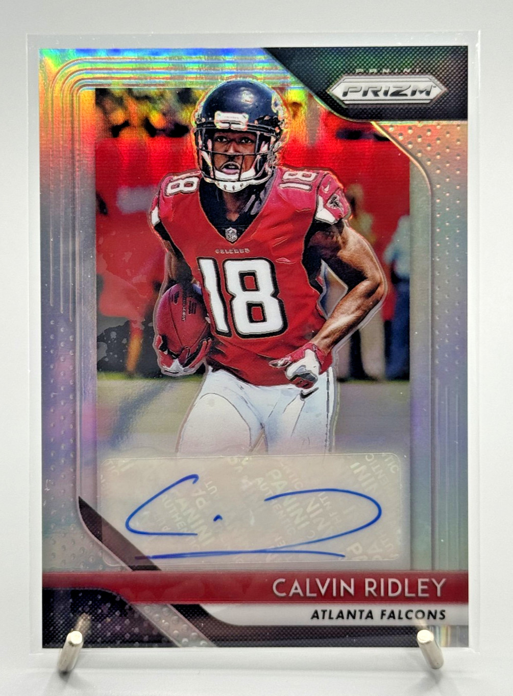 2018 Panini Prizm Calvin Ridley Rookie Auto Silver Autograph - Atlanta Falcons
