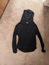 Cozy Charcoal Grey Lightweight Women's Hoodie Size Medium