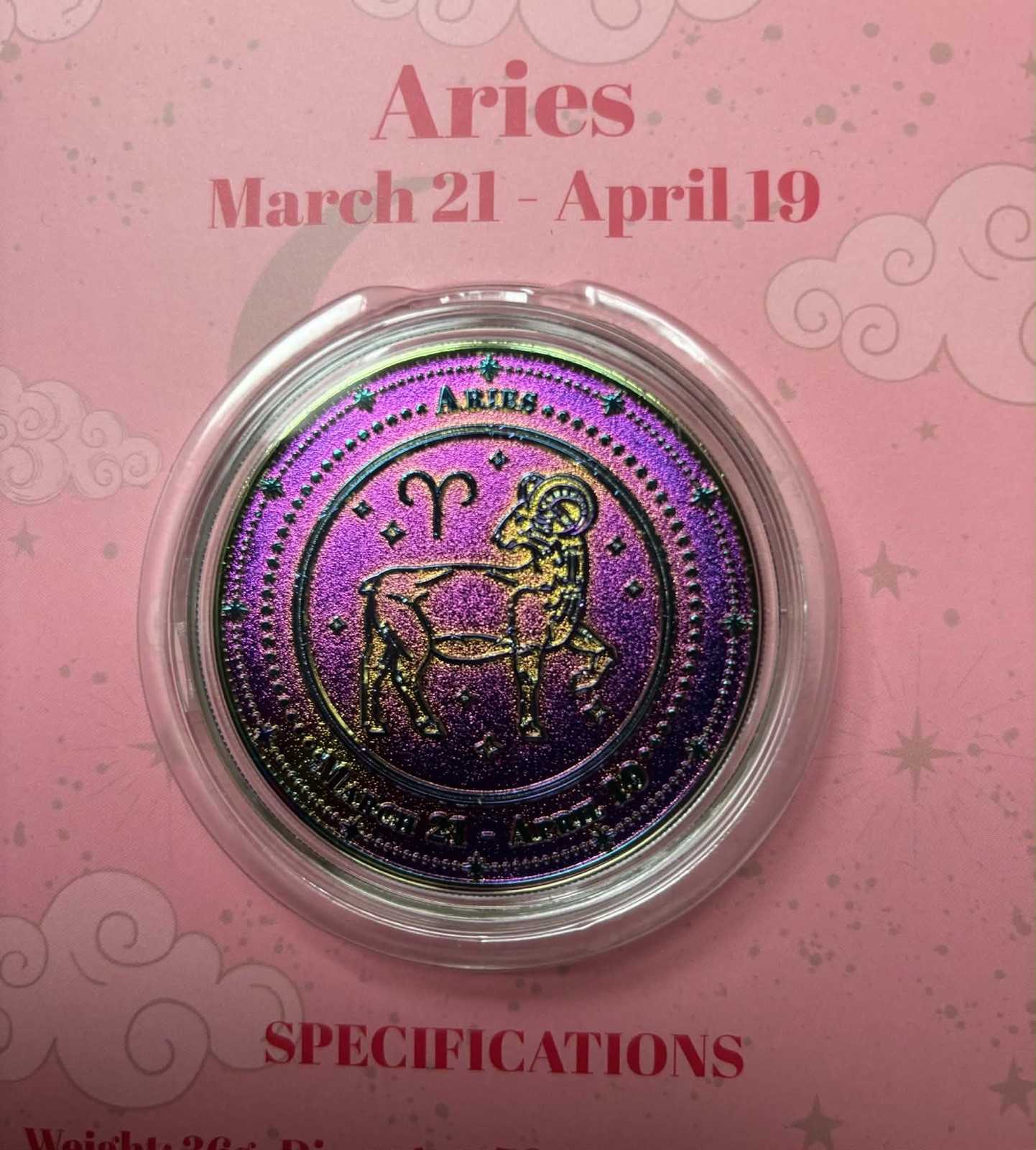 Aries Star Sign Zodiac Astrology Collectible Coin 2026 Limited Edition