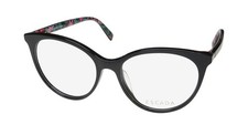 NEW ESCADA VESD40K EYEGLASS FRAME 0700 FULL-RIM WOMENS BLACK 52-16-140 CAT EYE
