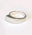 Vintage Solid Textured Sterling Silver Modernist Band Size 6.75 Ring 4.4 Grams