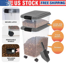 30 lbs 11 lbs Combo Airtight Dog Cat Food Storage Container With Scoop
