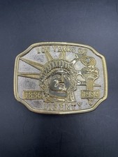 100 years Statue Of Liberty 1986 Belt Buckle Gold  Silver Gemstone