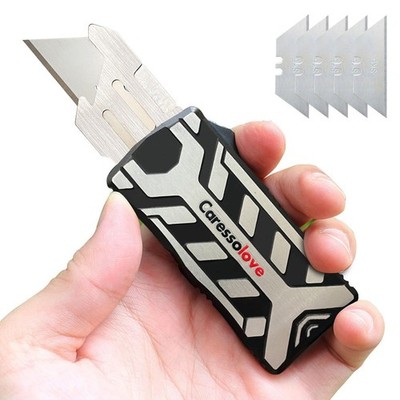 Automatic Utility Knife Push Button, Best Aluminum Alloy Auto Retractable Box...