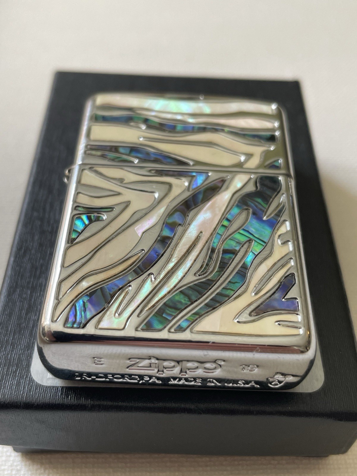 Brass Natural Shell Paste Blue Green Sfr-za Zebra. Fast Shipping