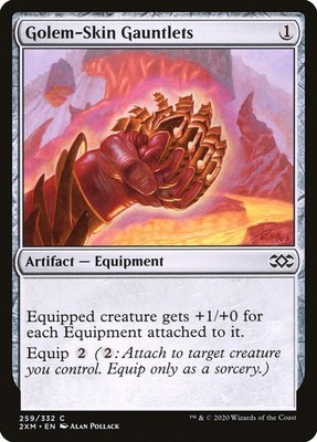 Golem-Skin Gauntlets (259) Double Masters 2XM MTG Magic