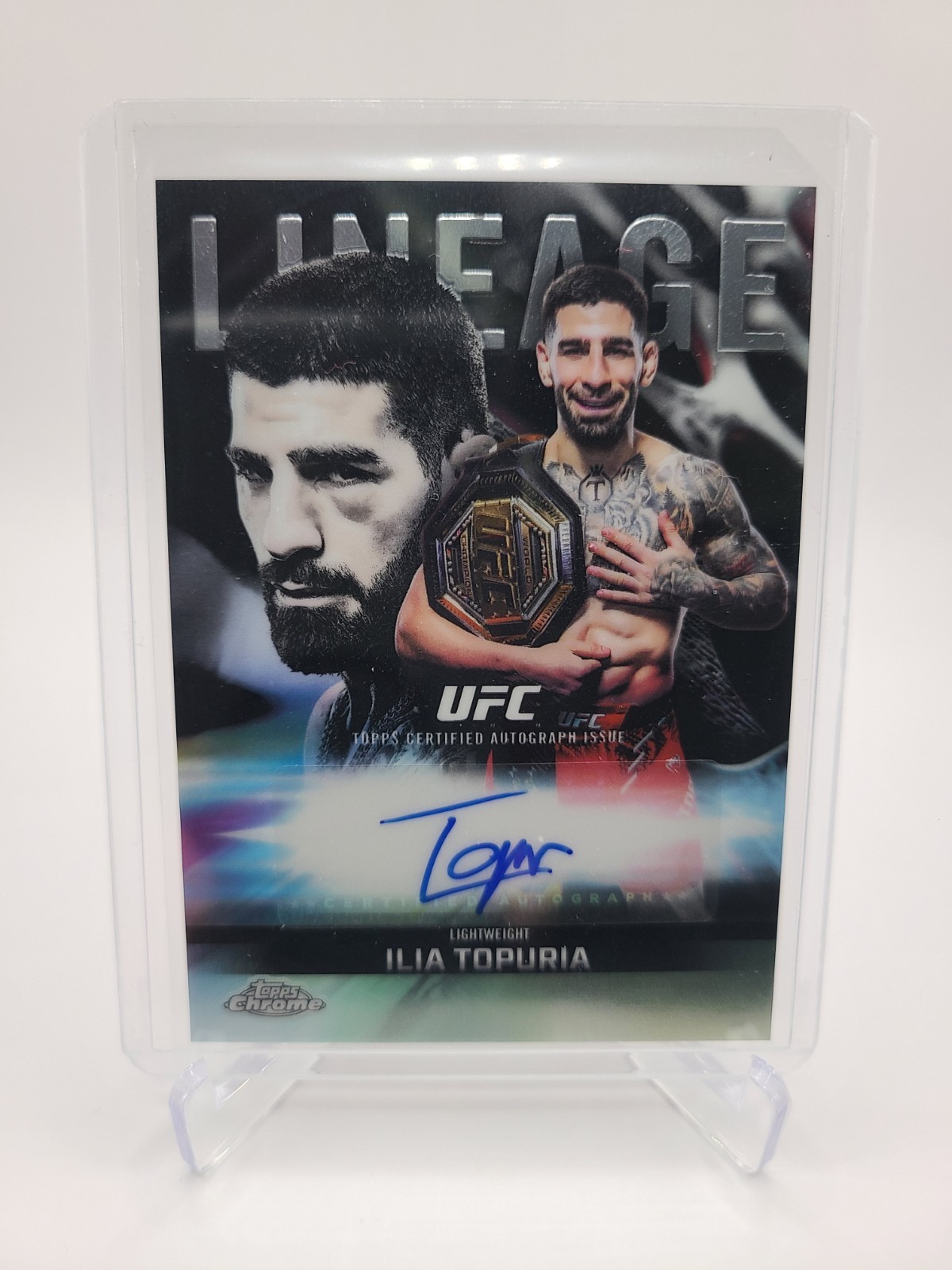 2026 Topps Chrome UFC Ilia Topuria Chrome Lineage Auto