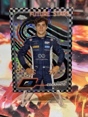 FRANCO COLAPINTO 2024 Topps Chrome Formula 1 F1 F2 #24 Black Checker Flag (2)