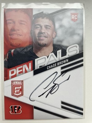 CHASE BROWN  Rookie Pen Pals Auto Bengals 2023 Panini Donruss Elite Football