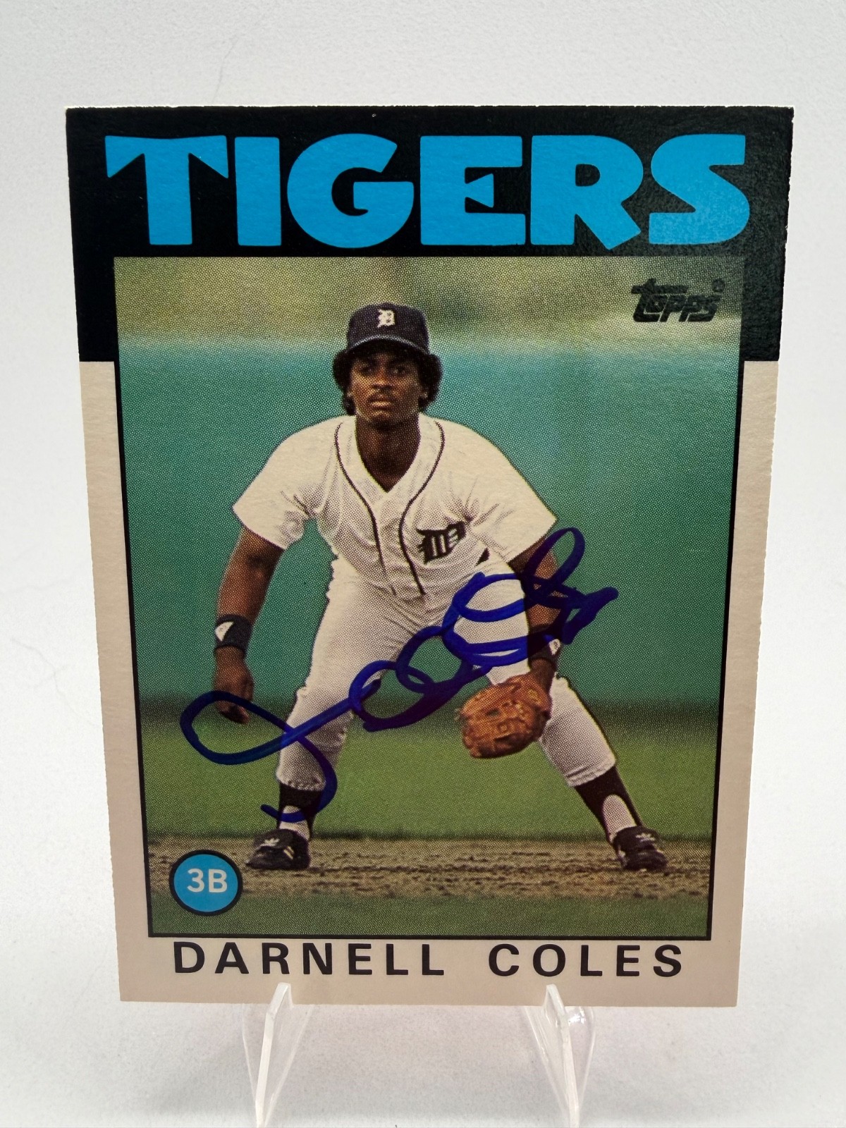 Darnell Coles Topps 1986 Detroit Tigers Card-#26T-On Card Auto