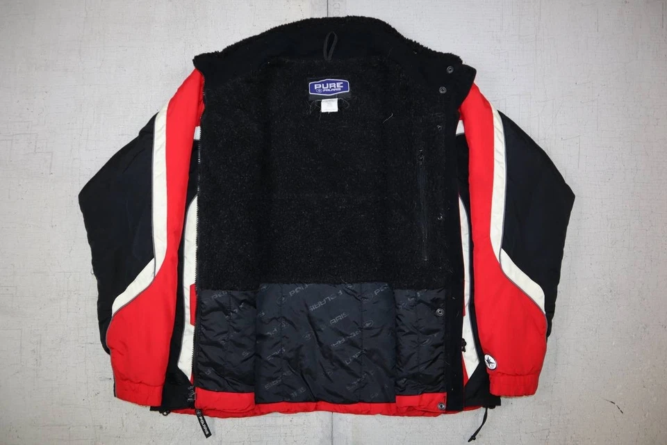 Polaris Men’s Snowmobile Jacket XL Red Sherpa Lined Thermolite Waterproof - Image 4 of 4