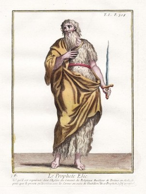 Elija Prophet Elijah costumes Tracht engraving Kupferstich gravure 1790 339100