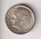 1954-P DIME 90% SILVER TEN CENTS PHILADELPHIA 10¢ UNITED STATES OF AMERICA USA