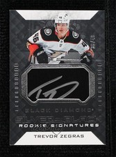 2021-22 Black Diamond Silver on Rookie Signatures 38/49 Trevor Zegras Auto 1q2