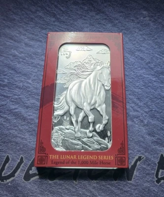 2026 PAMP Lunar Legends 1000 Mile Horse - 10 oz .999 Silver Bar + Capsule/Sleeve - Image 1 of 4