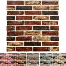 Yll Yll 10-Pack 52 Sq.Ft 3D Wall Panels Peel And Stick 3D Faux Brick Wallpaper