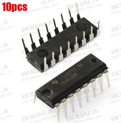 10Pcs CD4510 CD4510BE Cmos P Dip Up/Down Counter Resettable New Ic zo