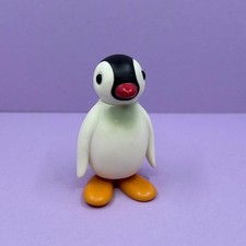 Vintage Pingu Penguin Pinga Sister Poseable Toy Action Figure Cake Topper 1990s