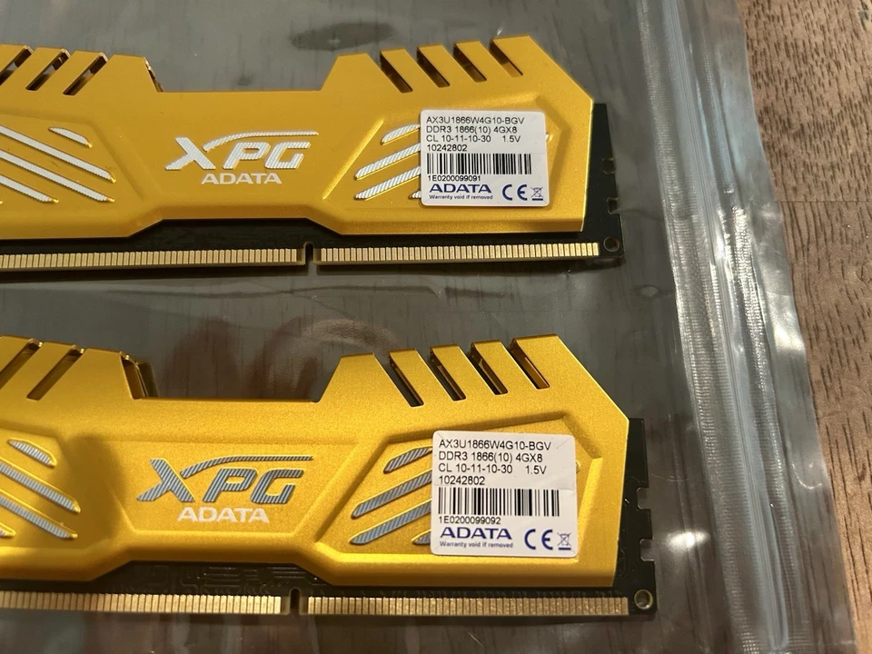XPG Adata 4GB DDR3 1866(10) MHz Gaming RAM - AX3U1866W4G10-BGV (1.5v) 4GX8 - Image 2 of 4