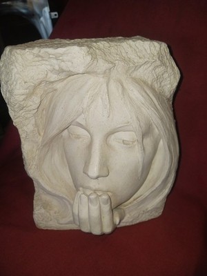 Vintage 1987 Austin Sculpture ''The Wisper'' David Fisher, Plaster 