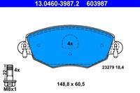 Bremsbelagsatz Scheibenbremse ATE 13.0460-3987.2 FüR Ford Mondeo Jaguar Type B4Y