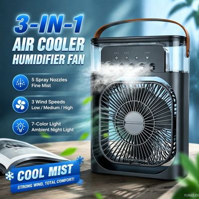 3-In-One Fan Air Conditioner LED Light Portable Humidifier Air Conditioner Fan H