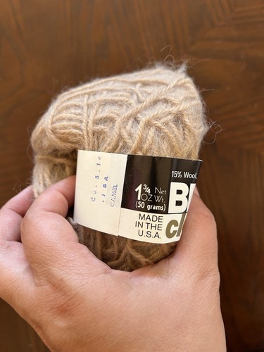 Bernat Cloudspun Camel 5014 Mohair Knit Craft Crochet 50g - Picture 3 of 4