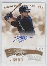2014 Panini Classics Significant Signatures Gold 1/10 Ryan Braun #65 Auto q3x