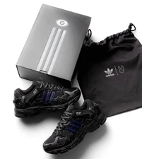 Bad Bunny adidas Response CL Sneakers Triple Black Trainers Retro Shoes Men Size