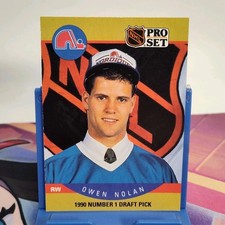 1990 Pro Set Owen Nolan #401 Quebec Nordiques Rookie RC