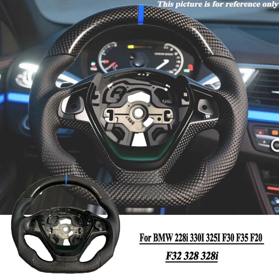 Реальный углеродного волокна руль для BMW 228i 330I 325I F30 F35 F20 F32 328 новый - Изображение 2 из 4