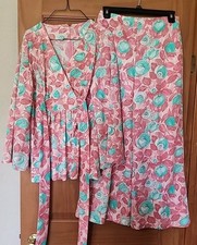 Montgomery Ward Shirt Pants MCM MOD 60s 70s Bell Bottom Flower Power Boho S M L
