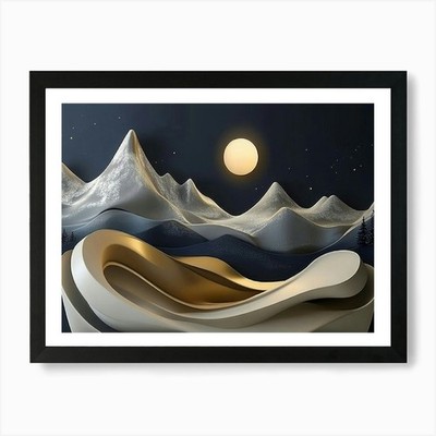 3d Modern Art 1 Art Print Framed Wall Art Poster Canvas Print Picture