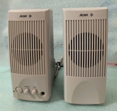 VINTAGE ACER 8 INCH TALL BEIGE MPC SPEAKER MODEL OS-7888 VOLUME TONE RM3-SP4