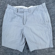 Vtg Polo Ralph Lauren Seersucker Shorts Mens 38 Blue Striped Cotton