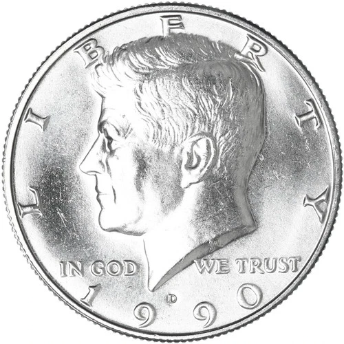 1990 D KENNEDY  Half Dollar  50c  BU  from  Mint Set