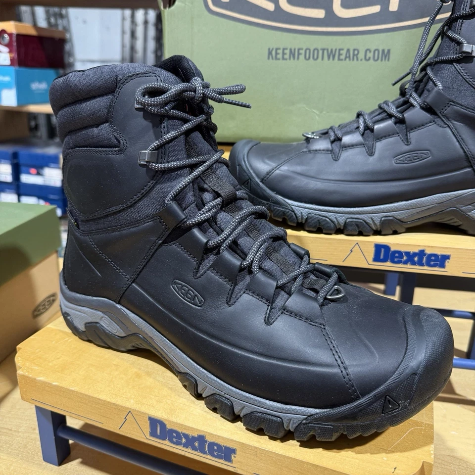 BOTAS DE ENCAJE KEEN TARGHEE ALTO POLAR Aisladas Impermeables 11.5 M Ajuste Negro/Cuervo Foto 2 de 4