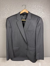 Jos A Bank Blazer 46L Mens Gray 100 Wool 2 Button