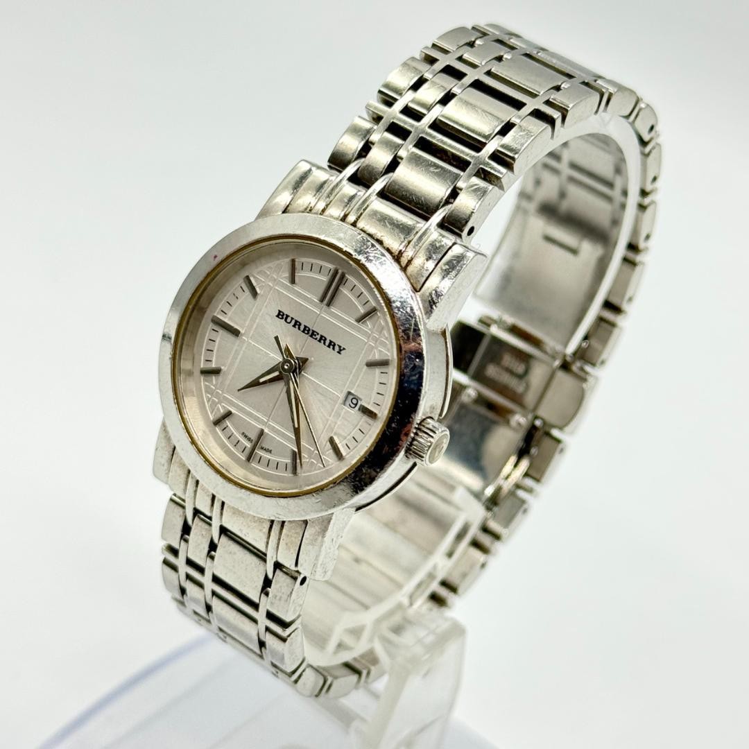 BURBERRY Wristwatch with Date Function, Silver Di… - image 1
