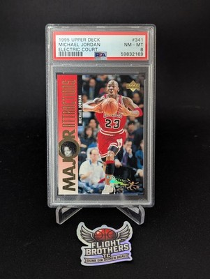 MICHAEL JORDAN PSA 8 Major Attractions 1995-96 Upper Deck Electric Court #341