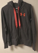Under Armour Women's Small Storm Coldgear Semi Fitted Full zip Grey Hoodie