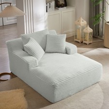 Oversized Boneless Chaise Lounge Sofa Bed Reading Chair Corduroy Cloud Couch