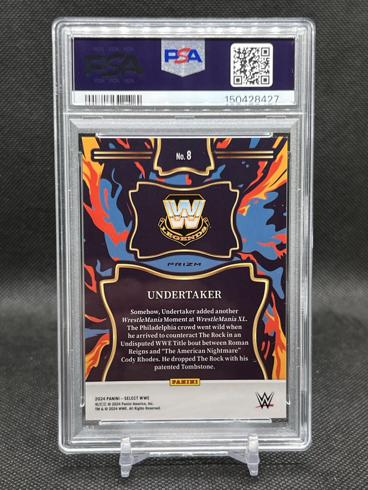 🔥PSA 10🔥2024 PANINI SELECT WWE FIRESTORM #8 UNDERTAKER view 3