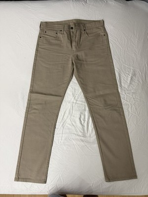 Levi s 502 Regular Taper Men s Jeans 33 x 32 Khaki Tan Beige NEW
