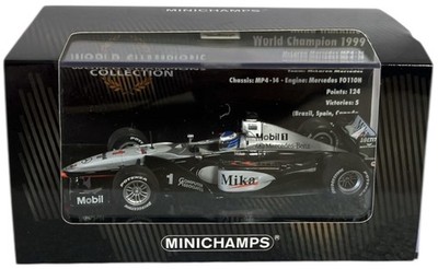 1 43 MINICHAMPS 1999 McLaren MERCEDES Mika Hakkinen World Champion
