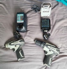 Drill and Impact Driver Set 10.8V  Makita HP330D and TD090D With Charger and Bag