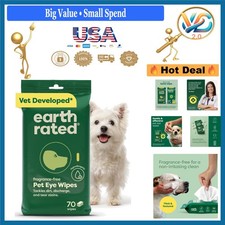 Vet-Developed Pet Eye Wipes for Dogs  Cats Hypoallergenic 70 Count