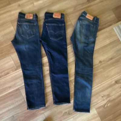Levi's Made & Crafted Men's Blue Denim Jeans Button Zip Medium Wash