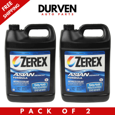 Zerex Blue Asian Vehicle Coolant 50/50 Pre-Mixed Antifreeze OEM 861398 2 Gallons