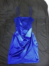 Blue Mini Bodycon Dress #partydress #hoco #nightout #silk